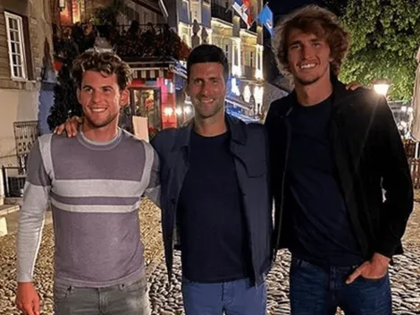 Video: Djokovic, Thiem y Zverev celebran casi desnudos en un cabaret