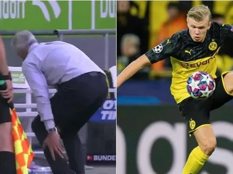 Entrenador del Dortmund lesionado tras celebrar eufórico gol de Haaland