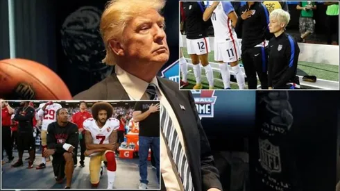 Colin Kaepernick dio inicio en 2016 a la protesta durante el himno de Estados Unidos hincándose en una rodilla, manifestación que Donald Trump no está dispuesto a aceptar