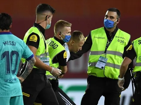 ¡Pero cómo! Hincha se mete a la cancha en pleno partido del Barça