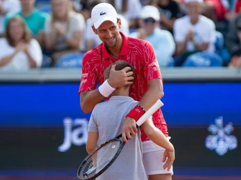 Video: Un niño saca a pasear a Novak Djokovic con un puntazo