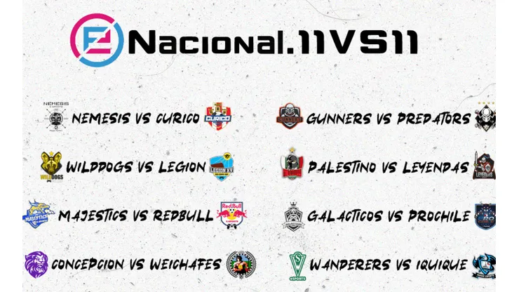 Fechas 17 y 18 del eNacional.11vs11 de PES 2020