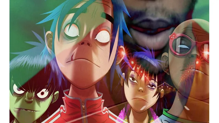 2D, Noodle, Murdoc y Russel, los integrantes de Gorillaz.