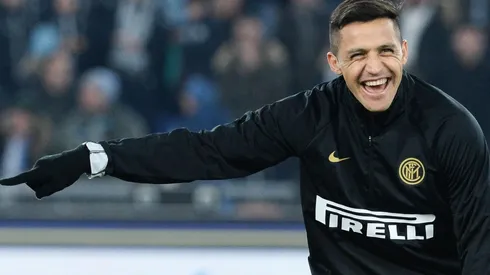 Alexis Sánchez alegre en el Inter de Milán