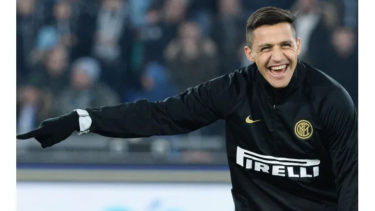Alexis Sánchez alegre en el Inter de Milán