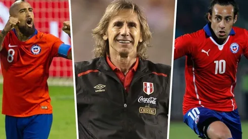 Gareca tuvo solo palabras de elogios para Vidal, Valdivia y Rueda.