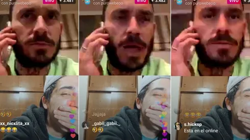 Mauricio Pinilla tuvo que dar explicaciones al aire por su comportamiento ruidoso en un Instagram Live