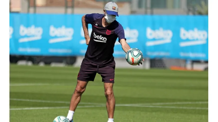 Quique Setién en Barcelona