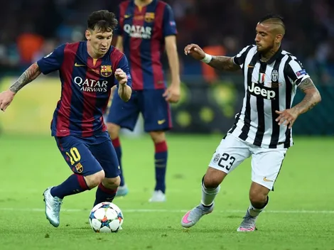 El agresivo partido de Vidal en la final de Champions ante el Barça