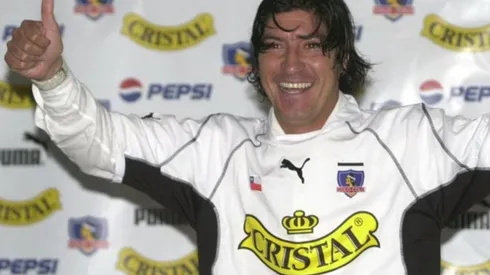 Zamorano en su llegada a Colo Colo.