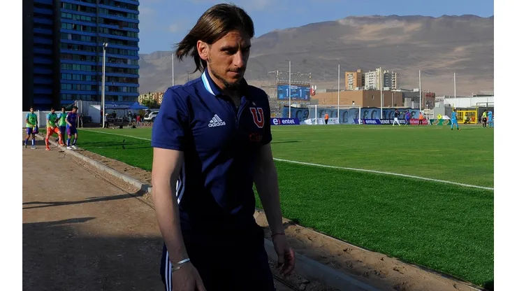 Sebastián Beccacece cuando estaba en la banca de Universidad de Chile