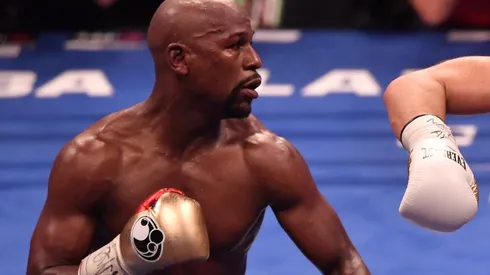 Mayweather en su pelea contra Conor McGregor.