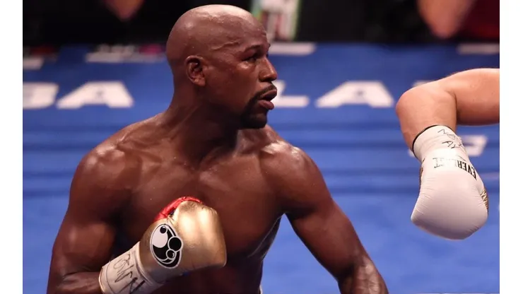 Mayweather en su pelea contra Conor McGregor.