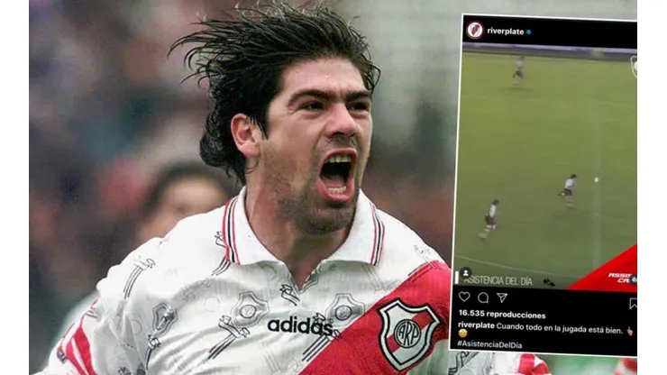 Marcelo Salas festejando ante Ferrocarril Oeste en 1997