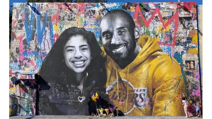 Pese a las violentas protestas por el asesinato de George Floyd, los murales callejeros dedicados a Kobe Bryant y su hija Gianna se mantuvieron intactos