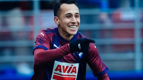 Fabián Orellana dejó temblando a los hinchas de Éibar, que ven en el chileno a una de las figuras del equipo