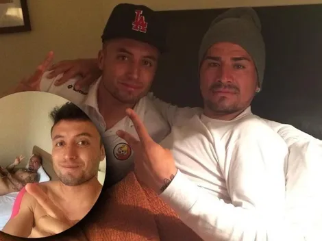 Larry Valenzuela da su versión de la foto en pelota con Kike Acuña