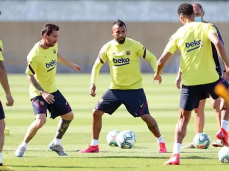 Todos juntos: Barcelona y Vidal ya entrenan con plantel completo