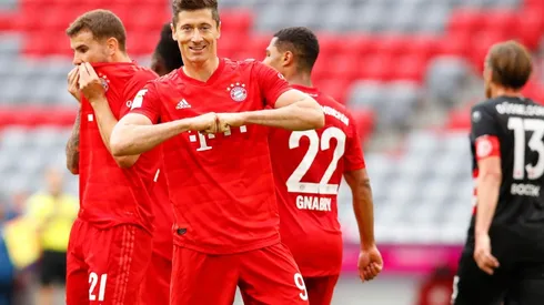 Celebra Lewandowski y el Bayern.
