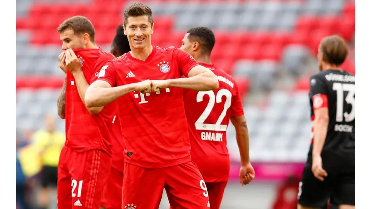 Celebra Lewandowski y el Bayern.