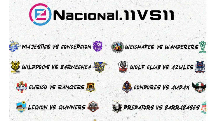 Fechas 14 y 15 del eNacional.11v11