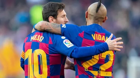 Lionel Messi con Arturo Vidal se llevan muy bien en Barcelona