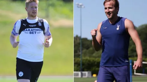 Kevin de Bruyne y Harry Kane en la vuelta a los entrenamientos