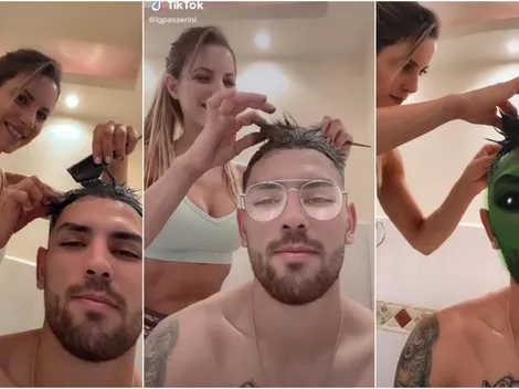 Lucas Passerini se deja el teñir el pelo por Lucila Vit en México