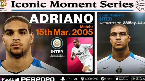 Adriano Iconic Moment llega a PES 2020