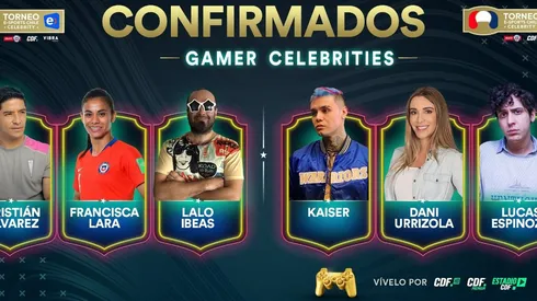 Estos son algunos de los nombres que se tomarán el Torneo eSports Celebrity a contar de este fin de semana.