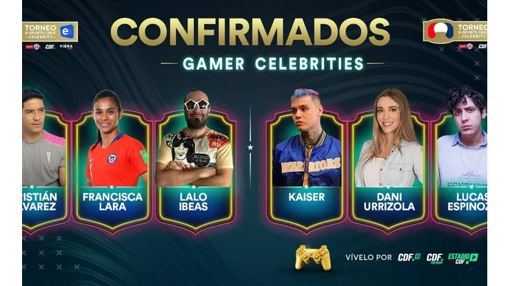 Estos son algunos de los nombres que se tomarán el Torneo eSports Celebrity a contar de este fin de semana.