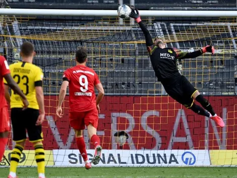 ¡Una joya! Kimmich abre el marcador ante el Dortmund con un golazo