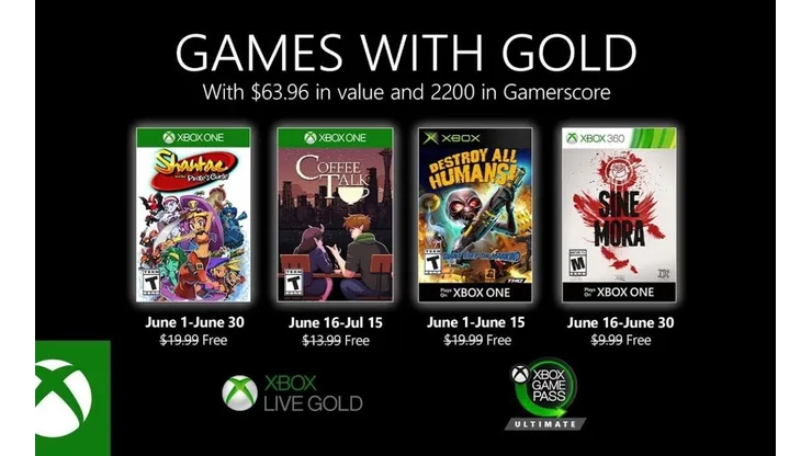 Juegos gratis de junio en Xbox