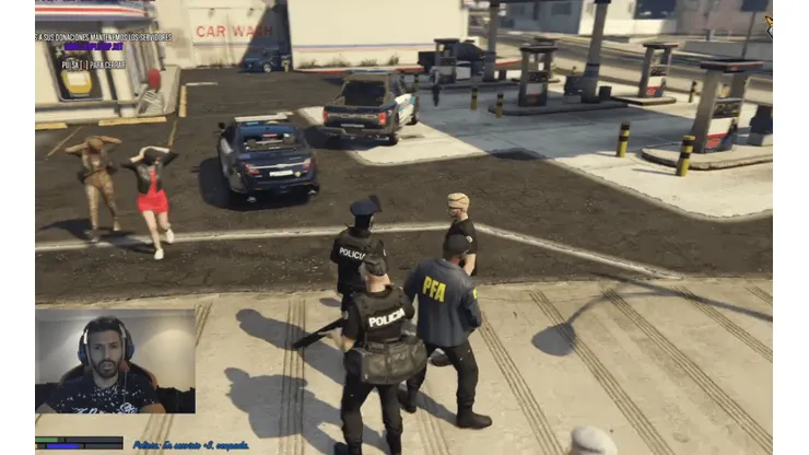 Agüero juega GTA V en Twitch
