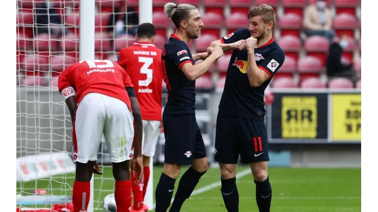 Timo Werner con RB Leipzig le hizo tres goles a Mainz por la Bundesliga