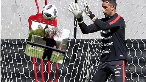 Bravo entrenó desde la casa en vivo y en directo.