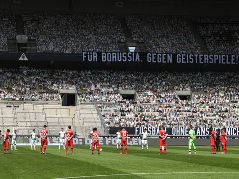 Los hinchas de cartón no fallan en el partido del Bayer y Aránguiz