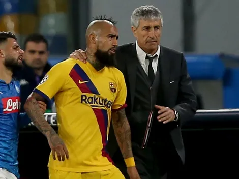 Quique Setién se aferra con todo a Vidal: "Estamos felices de tenerlo"