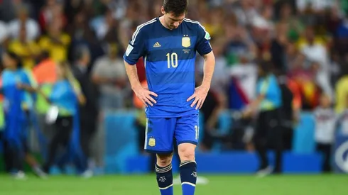 Lionel Messi luego de la derrota ante Alemania en la final del Mundial Brasil 2014