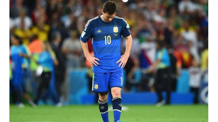 Lionel Messi luego de la derrota ante Alemania en la final del Mundial Brasil 2014