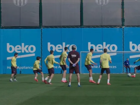 Barcelona ya trabaja en grupos: Vidal entrena con Messi, Piqué y Suárez