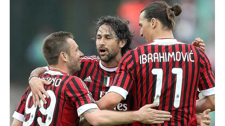 Yepes junto a Zlatan y Cassano