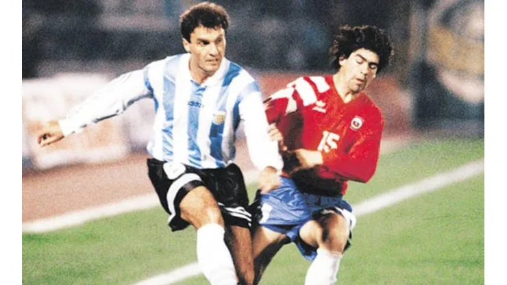 Salas en su primer partido con la camiseta nacional