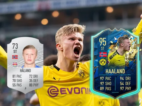 El increíble crecimiento de Haaland en el Ultimate Team del FIFA 20