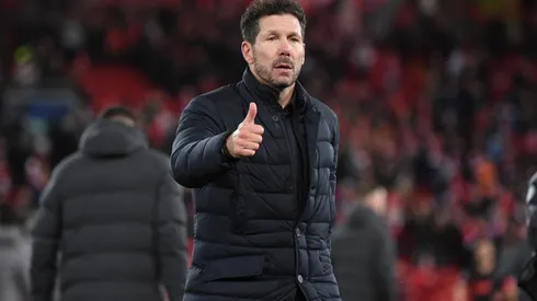 Diego Simeone en la banca del Atlético de Madrid