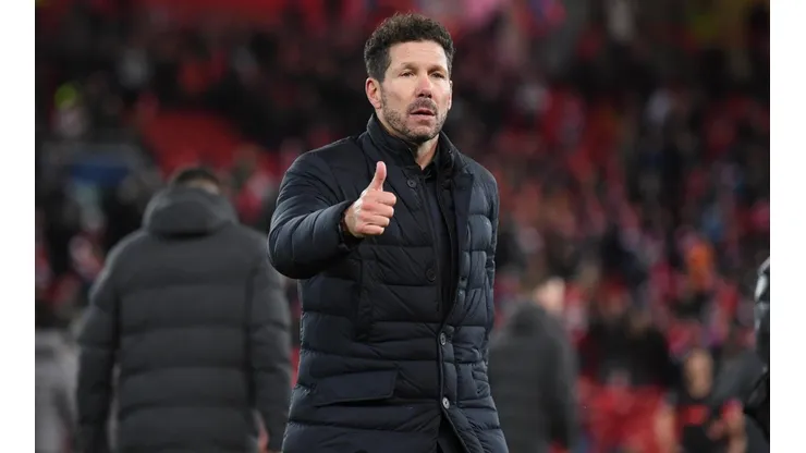 Diego Simeone en la banca del Atlético de Madrid