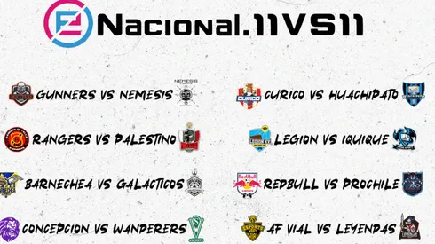 Partidos de las fechas 10 y 11 del eNacional.11vs11