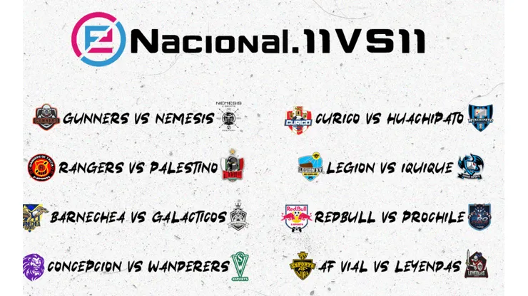 Partidos de las fechas 10 y 11 del eNacional.11vs11