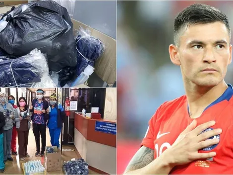 Donación de Aránguiz fue para varios consultorios con alimentos incluidos