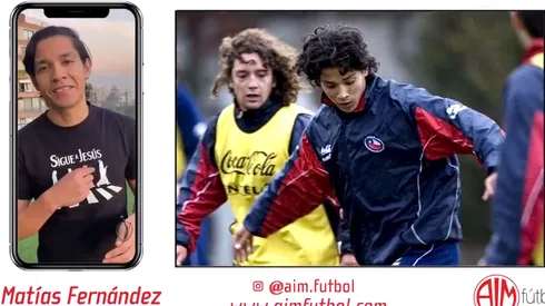 Mati Fernández saludando a Colocho Iturra en su lindo video de despedida del fútbol.